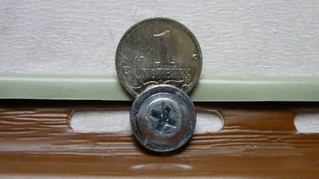 Монетка на панели сайдинга