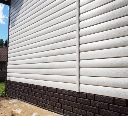Сайдинг Тимберблок Дуб Мореный Ю-пласт фото